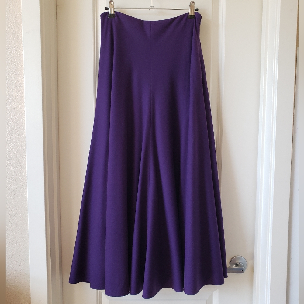 Ralph Lauren Collection Purple Plated Skirt Size 4